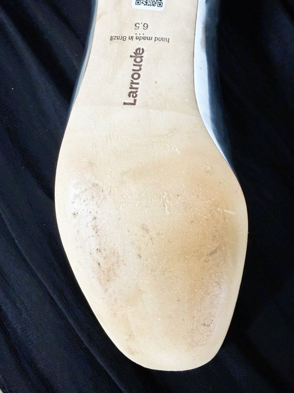 Larroudé Blair Block Heels in Silver Specchio Sz 6.5 handmade in Brazil - Picture 10 of 10